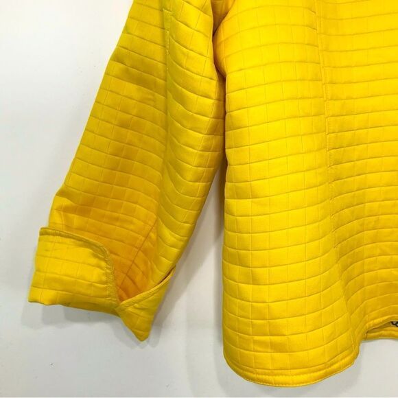 Laura Ashley Sunshine Yellow Lightweight Quilted Floral Lined Blazer Jacket - Picture 11 of 13